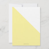 イエロー金ゴールドクロスバプテスマ1st誕生日招待状 招待状 (裏面)