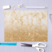 イエロー金ゴールドグリッタールフェージンググラデーション大理石 薄葉紙 (クラフト)