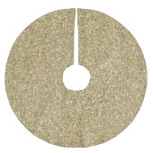 イエロー金ゴールドグリッツグリッター      ブラッシュドポリエステルツリースカート (正面)