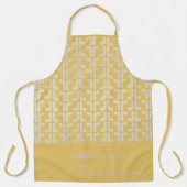 イエロー金ゴールドシェフマッドクロス部族アフリカパターン エプロン (正面)