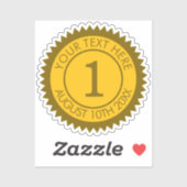 イエロー金ゴールドスターサークル賞受賞歴ビニールシール シール (シート)