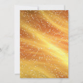 イエロー金ゴールドスノウーブレスクリスマスホリデーパーティー 招待状 (裏面)