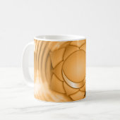 イエロー金ゴールドチャクラ禅ヨガナマステパーソナライズ コーヒーマグカップ (正面左)