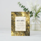 イエロー金ゴールドトパズジェムストーンカットブライダルシャワー 招待状 (スタンド正面)