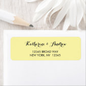 イエロー金ゴールドネイビーブルー差出人住所 ラベル (インサイチュ)