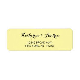 イエロー金ゴールドネイビーブルー差出人住所 ラベル