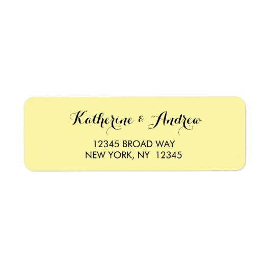 イエロー金ゴールドネイビーブルー差出人住所 ラベル (正面)