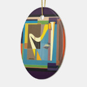 イエロー金ゴールドハープセラミックオーナメント セラミックオーナメント (左)