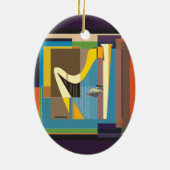 イエロー金ゴールドハープセラミックオーナメント セラミックオーナメント (裏面)