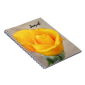 イエロー金ゴールドバラフラワーアートジャーナルノートブック ノートブック (右側)