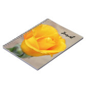 イエロー金ゴールドバラフラワーアートジャーナルノートブック ノートブック (左側)