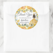 イエロー金ゴールドバラフローラバターフライズプリンセス優先 ラウンドシール (バッグ)