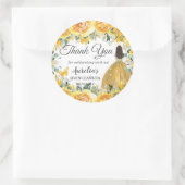 イエロー金ゴールドバラフローラ蝶プリンセスの好意 ラウンドシール (バッグ)