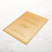 イエロー金ゴールドビジネスバレンタインデフォイル 箔招待状 (回転した状態)