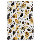 イエロー金ゴールドホワイトブラックレオパード ミディアムペーパーバッグ (裏面)