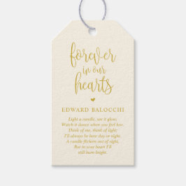 イエロー金ゴールドメモリアルキャンドル葬儀社ラベル ギフトタグ