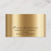 イエロー金ゴールド眉毛まつ毛グリッターメイクアップ目 名刺 (裏面)