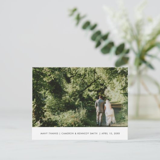 イエロー金ゴールド&アクアマーブルサンキューハガキ ポストカード (スタンド正面)