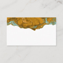 イエロー金ゴールド&アクアミニマルフラット座席表 名刺