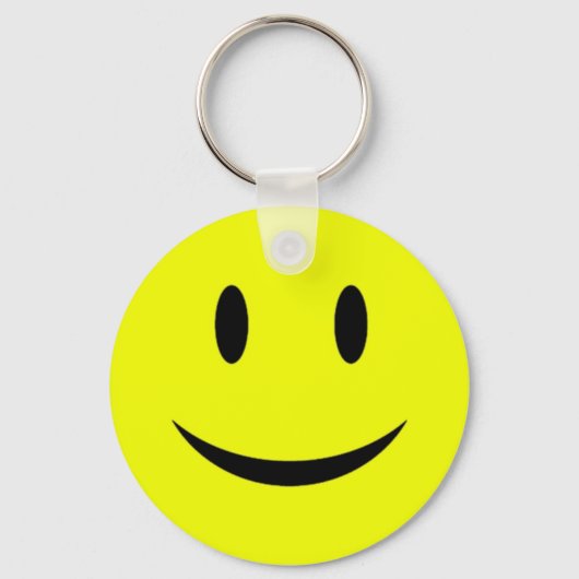 イエロー顔キーチェーン キーホルダー (正面)