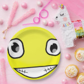 イエロー顔笑い絵文字バースデーパーティー ペーパープレート (パーティー)