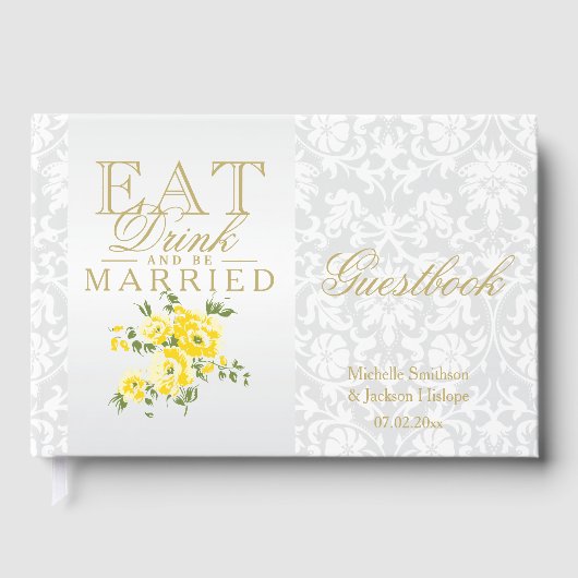 イエロー食べフローラ、ドリンクとベー結婚したゲストブック ゲストブック (正面)