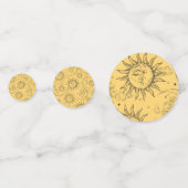 イエロー魔法ヴィンテージ天空の太陽ムーンスターズ コンフェッティ (正面)