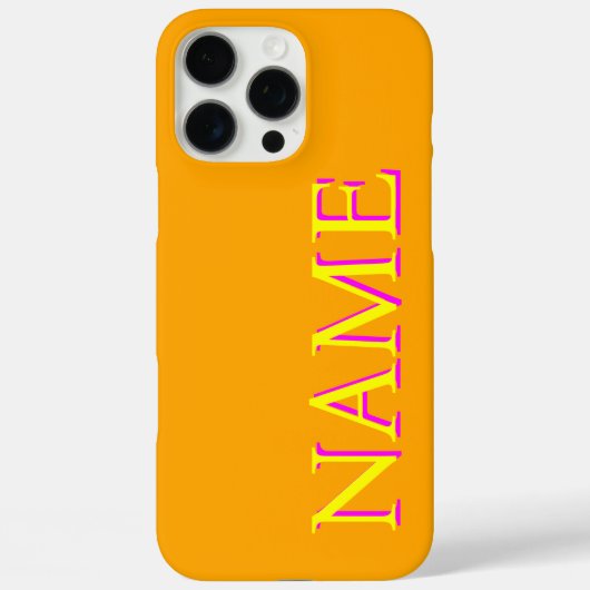 イエロー3Dマゼンタモダン名 | トレンディークールオレンジ Case-Mate iPhoneケース (裏面)