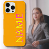 イエロー3Dマゼンタモダン名 | トレンディークールオレンジ Case-Mate iPhoneケース