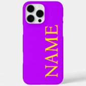 イエロー3Dマゼンタモダン名 | トレンディークール紫 Case-Mate iPhoneケース (裏面)