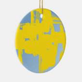イエロー783抽象芸術アート セラミックオーナメント (右)