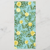 イエロー&アクアヴィンテージ春結婚フローラ メニュー (裏面)