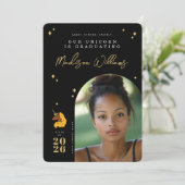 イエロー アフロ ユニコーン 卒業発表 招待状 (スタンド正面)