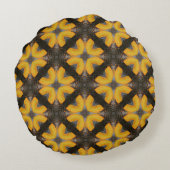 イエロー·アンド·ブラック·ヒッモダンスター ラウンドクッション (裏面)