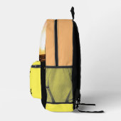 イエロー&オレンジバッグパーソナライズされた、家族旅行 プリントバックパック (右)