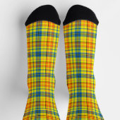 イエロー オレンジ ブルー Plaid タルタン デザイン  ソックス (上部)