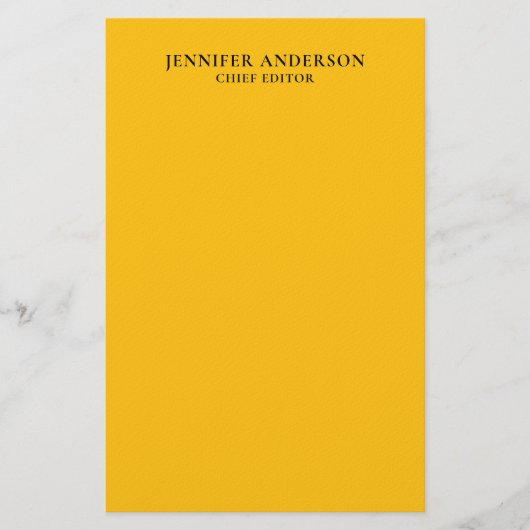 イエロー オレンジ プロフェッショナル モダン シンプル ミニマル 便箋 (正面)