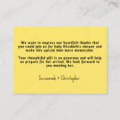 イエロー&オレンジ《写真》ぼけ味フラット エンクロージャーカード (裏面)