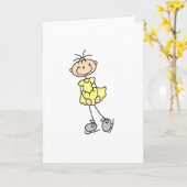 イエロー・カードのアイススケーター カード (黄色い花)