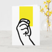 イエロー・カードのサッカー カード (黄色い花)