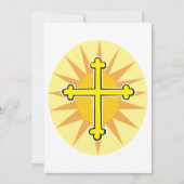 イエロー・クロス・ボトニー・サン・バースト クリスチャン信仰 招待状 (正面)