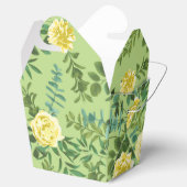 イエロー&グリーン春バラヴィンテージウェディング フェイバーボックス (オープン)