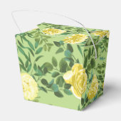 イエロー&グリーン春バラヴィンテージウェディング フェイバーボックス (裏面サイド)