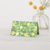 イエロー&グリーン春バラヴィンテージウェディング プレイスカード (裏面)