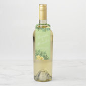 イエロー&グリーン春バラヴィンテージウェディング ボトルネックタグ (ボトル)