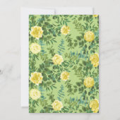 イエロー&グリーン春バラヴィンテージウェディング 招待状 (裏面)