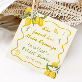 イエロー グリーン メイン スクイーズ ブライダル シャワー レモン フェイバータグ