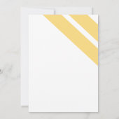 イエロー&グレーストライプの結婚式招待状 招待状 (裏面)