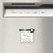 イエロー&グレーダマスク日付磁石を保存 マグネット (インサイチュ (食洗機))