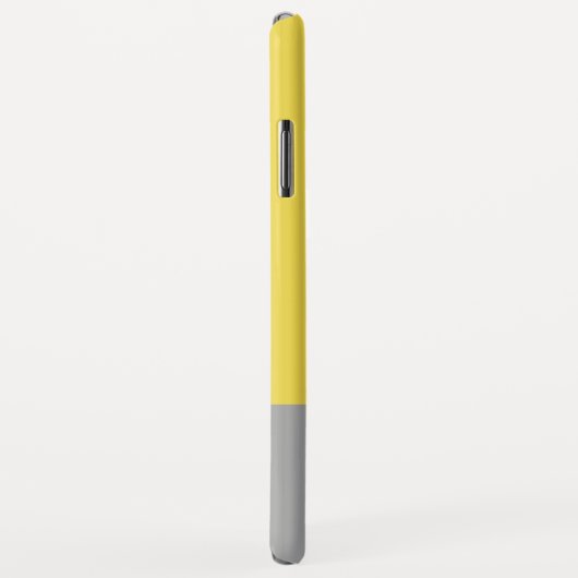 イエロー&グレーモダンイニシャルモノグラム Case-Mate iPhoneケース (裏面/右)